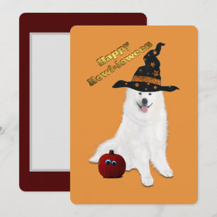 5x7 in. Flat TY-berichtkaart Halloween Samoyed  Bedankkaart