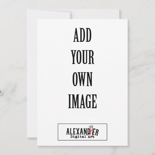 5x7-inch A7 verticale flatuitnodiging Save The Date (Voorkant)