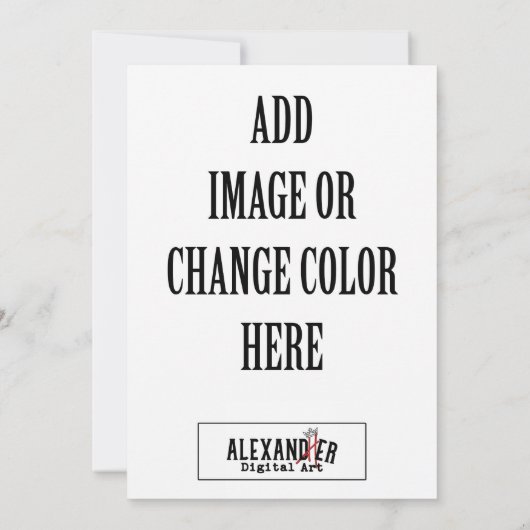 5x7-inch A7 verticale flatuitnodiging Save The Date (Achterkant)