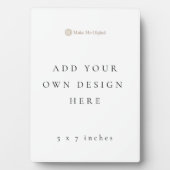 5x7 inch Plaque met standaard Fotoplaat (voorkant)