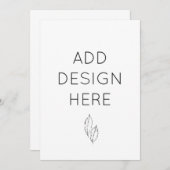 5x7-inch uitnodigingskaarten - Aangepaste afdruk Kaart (Voorkant / Achterkant)