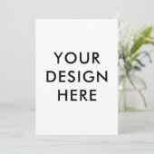 5x7-inch uitnodigingskaarten - Aangepaste afdruk Kaart (Staand voorkant)