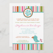 5x7 Invitation au Baby shower d'oiseaux tropicaux (Devant / Derrière)