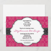 5x7 Invitation Baby shower de Damas à pois chaud (Devant / Derrière)