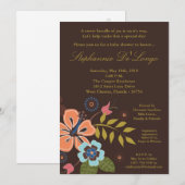 5x7 Invitation Baby shower de fleurs tropicales ha (Devant / Derrière)