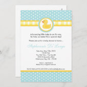 5x7 Invitation Baby shower en caoutchouc jaune (Devant / Derrière)