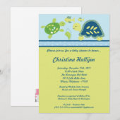 5x7 Invitation Baby shower océanique de la tortue  (Devant / Derrière)