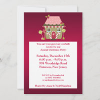 5x7 Invitation Candy Land House