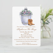 5x7 Invitation d'anniversaire Mariage campagnard d (Debout devant)