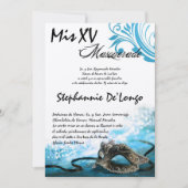 5x7 Invitation d'anniversaire Masquerade Quinceane (Devant)