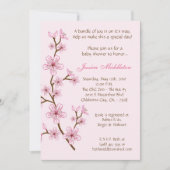 5x7 invitation de baby shower de fleurs de (Devant)