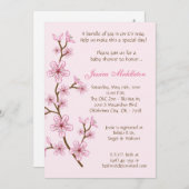 5x7 invitation de baby shower de fleurs de (Devant / Derrière)