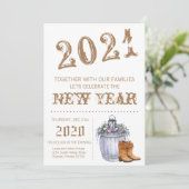 5x7 Invitation du Nouvel An d'été Mariage Campagna (Debout devant)