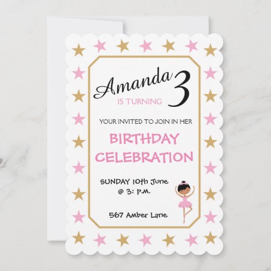 5x7 Invitation échafaudée (Devant)