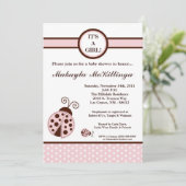 5x7 invitation Girly de baby shower de Madame rose (Debout devant)