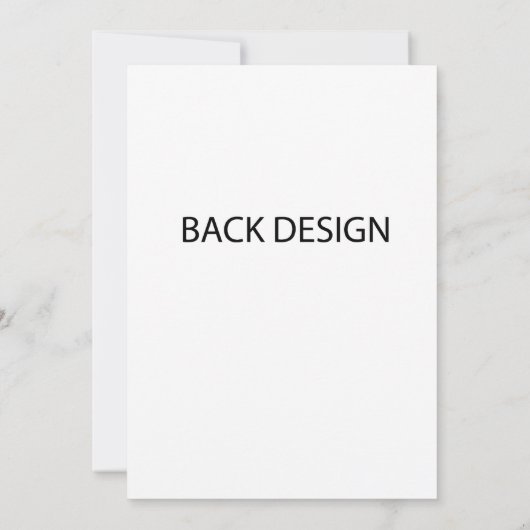 5x7 invitation impression frontale personnalisée (Dos)