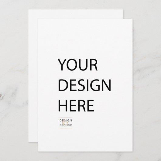 5x7 invitation impression frontale personnalisée (Devant / Derrière)