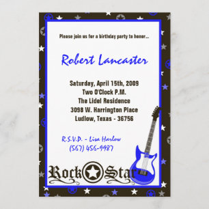 5x7 invitation - invitation d'anniversaire de