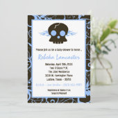 5x7 invitation - invitation punk de baby shower de (Debout devant)