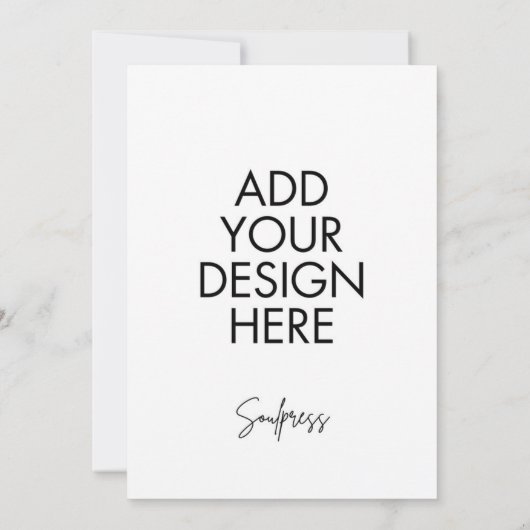 5x7" Invitation Kaart Custom Print (Achterkant)