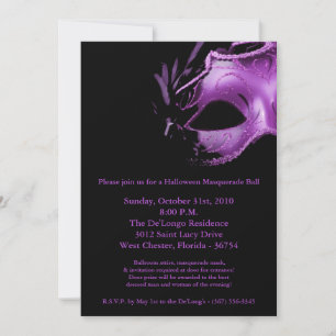 5x7 Invitation Masquerade Ball