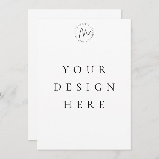 5x7 Invitation personnalisée (Devant / Derrière)