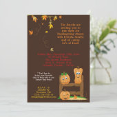 5x7 Invitation pour le dîner de Thanksgiving d'aut (Debout devant)