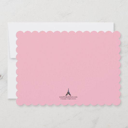 5x7 Invitations de douches pour bébé rose et vert (Dos)