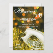 5x7 Jaune Masquerade Sweet 16 Invitation Anniversa (Devant)
