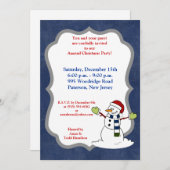 5x7 Jolly Winter Snowman Noël Invitation (Devant / Derrière)