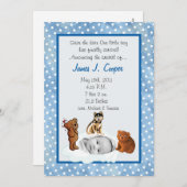 5x7 Jongen Circle PHOTO over 'Cloud Birth'-aankond Kaart (Voorkant / Achterkant)