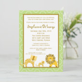 5x7 Jungle Boy Tiger Safari Baby shower Invitation (Debout devant)