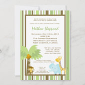 5x7 Jungle Safari Animaux Anniversaire Invitation (Devant)