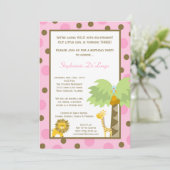 5x7 Jungle Safari Zoo Animaux Invitation Anniversa (Debout devant)