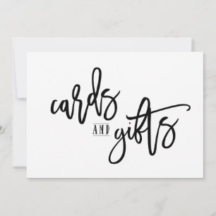 5X7 Kaarten & Cadeaus Bord-Borstel Schrift (Zwart)