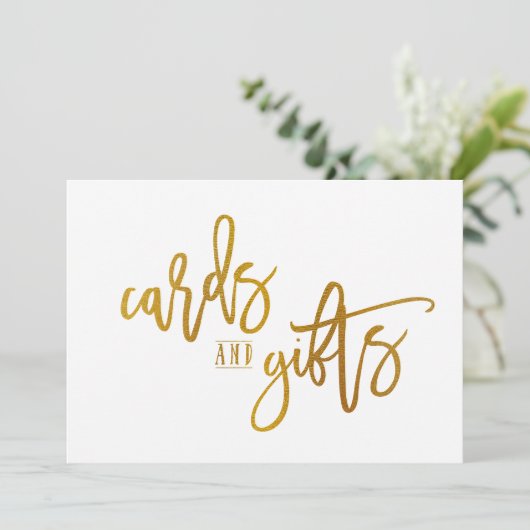 5x7 kaarten en cadeautjes Sign-Brush Script-Faux G (Staand voorkant)
