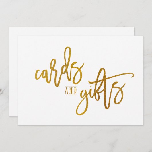 5x7 kaarten en cadeautjes Sign-Brush Script-Faux G (Voorkant / Achterkant)