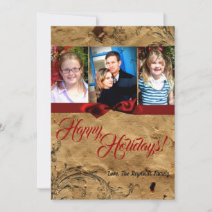 5x7 Kerst Papier Sack  Oude FOTO Kaart