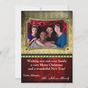 5x7 Kerstmis XMAS Happy Holiday PHOTO Card Feestdagenkaart