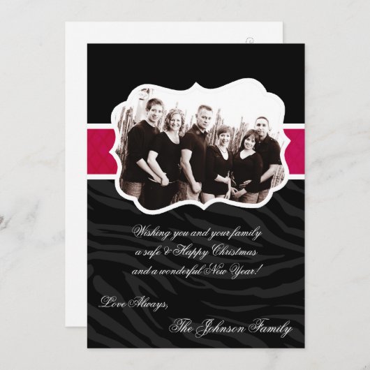 5x7 Kerstmis XMAS Happy Holiday PHOTO Card Feestdagenkaart (Voorkant / Achterkant)