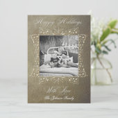 5x7 Kerstmis XMAS Oude Papier FOTOkaart Feestdagenkaart (Staand voorkant)