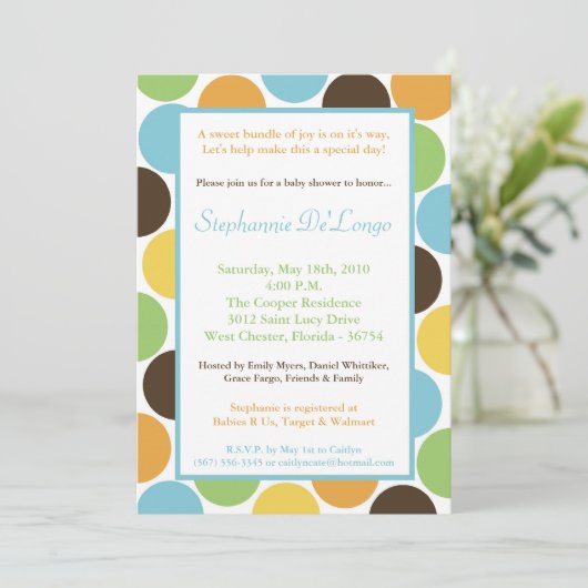 5x7 Koning van het Baby shower Safari van Oerwoud Kaart (Staand voorkant)