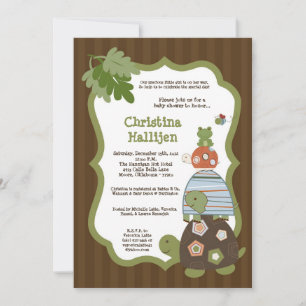 5x7 Laguna Beach Turtle Baby shower Invitation Kaart