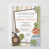5x7 Laguna Turtle Frog Bee Baby shower Invitation (Devant)