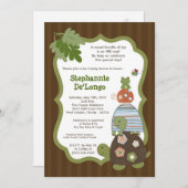 5x7 Laguna Turtle Frog Bee Baby shower Invitation Kaart (Voorkant / Achterkant)
