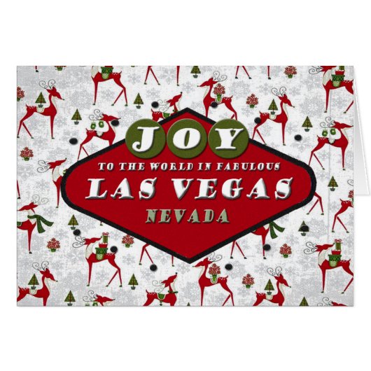 5x7 Las Vegas Christmas JOY Card (Devant horizontal)