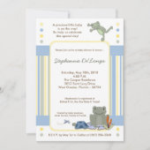 5x7 Leap Frog Turtle Bee Baby shower Invitation (Devant)