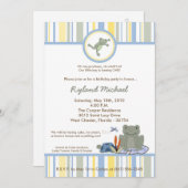 5x7 Leap Frog Turtle Bee Verjaardag Uitnodiging (Voorkant / Achterkant)