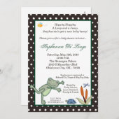 5x7 Leap Frog Turtle Pond Baby shower Invitation (Devant / Derrière)