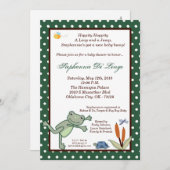 5x7 Leap Frog Turtle Pond Baby shower Invitation (Devant / Derrière)